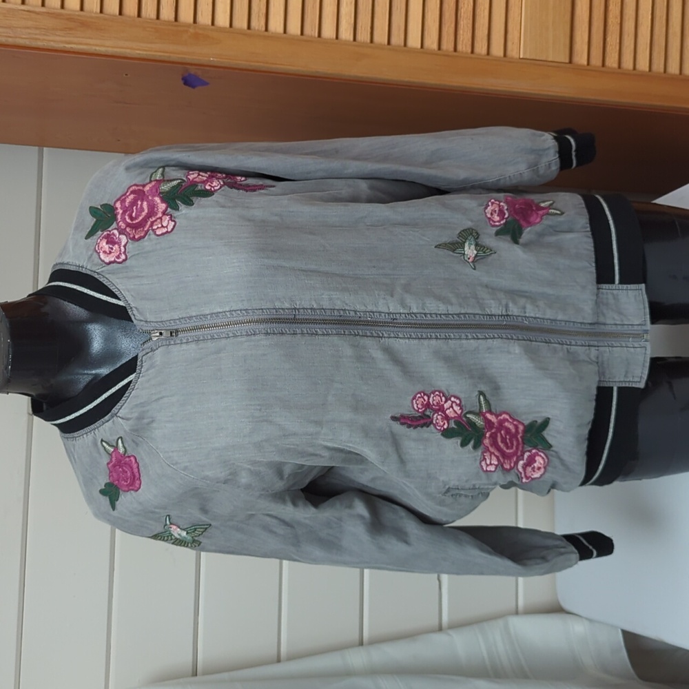 Bomber jacket with embroidery, size S